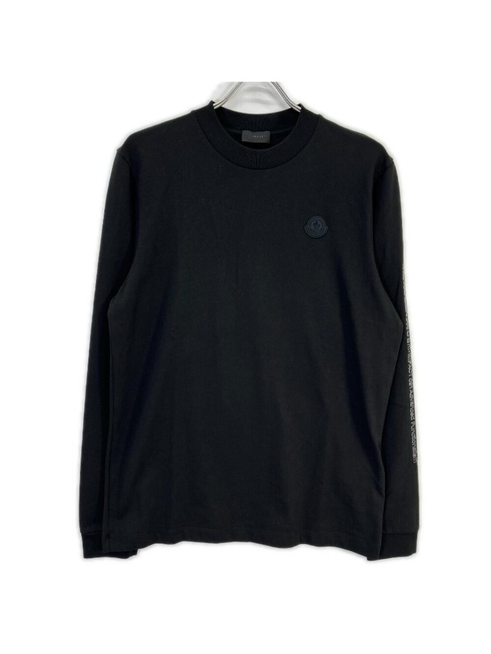 Moncler Black Maglia Manica Lunga Lava Logo Long Sleeve Top XS
